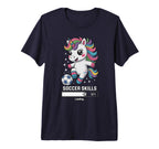 Unicorn Soccer Skills Loading T-Shirt - Casual Everyday Wear for Adults