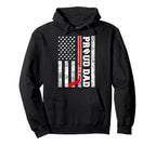 Proud Dad American Distressed Flag Funny Hoodie - Streetwear Style Unisex
