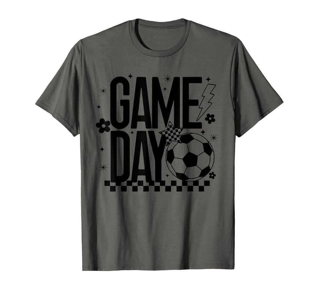 Game Day Soccer Season Mom Checkered T-Shirt - Streetwear Style Men Women