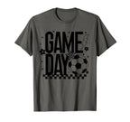 Game Day Soccer Season Mom Checkered T-Shirt - Streetwear Style Men Women
