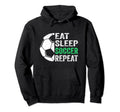 Eat Sleep Soccer Repeat Hoodie - Unique Graphic Men Women