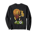 Lion Beer Soccer Funny King Jungle Sweatshirt - Novelty Apparel for Adults