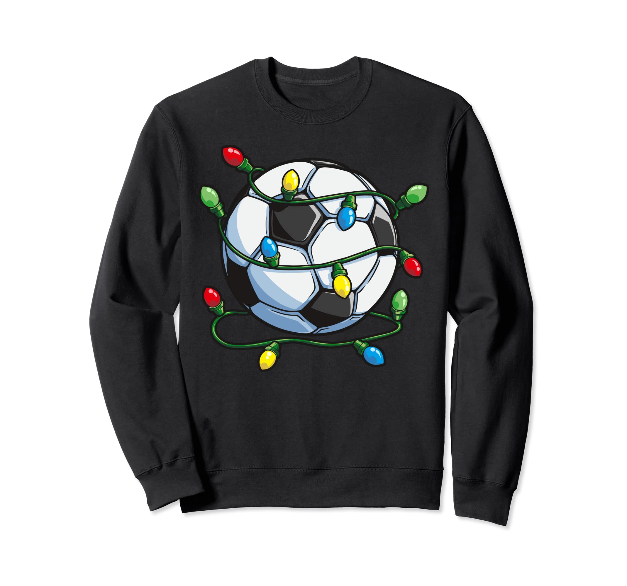 Soccer Ball Lights Funny Sport Sweatshirt - Trendy Graphic for Adults