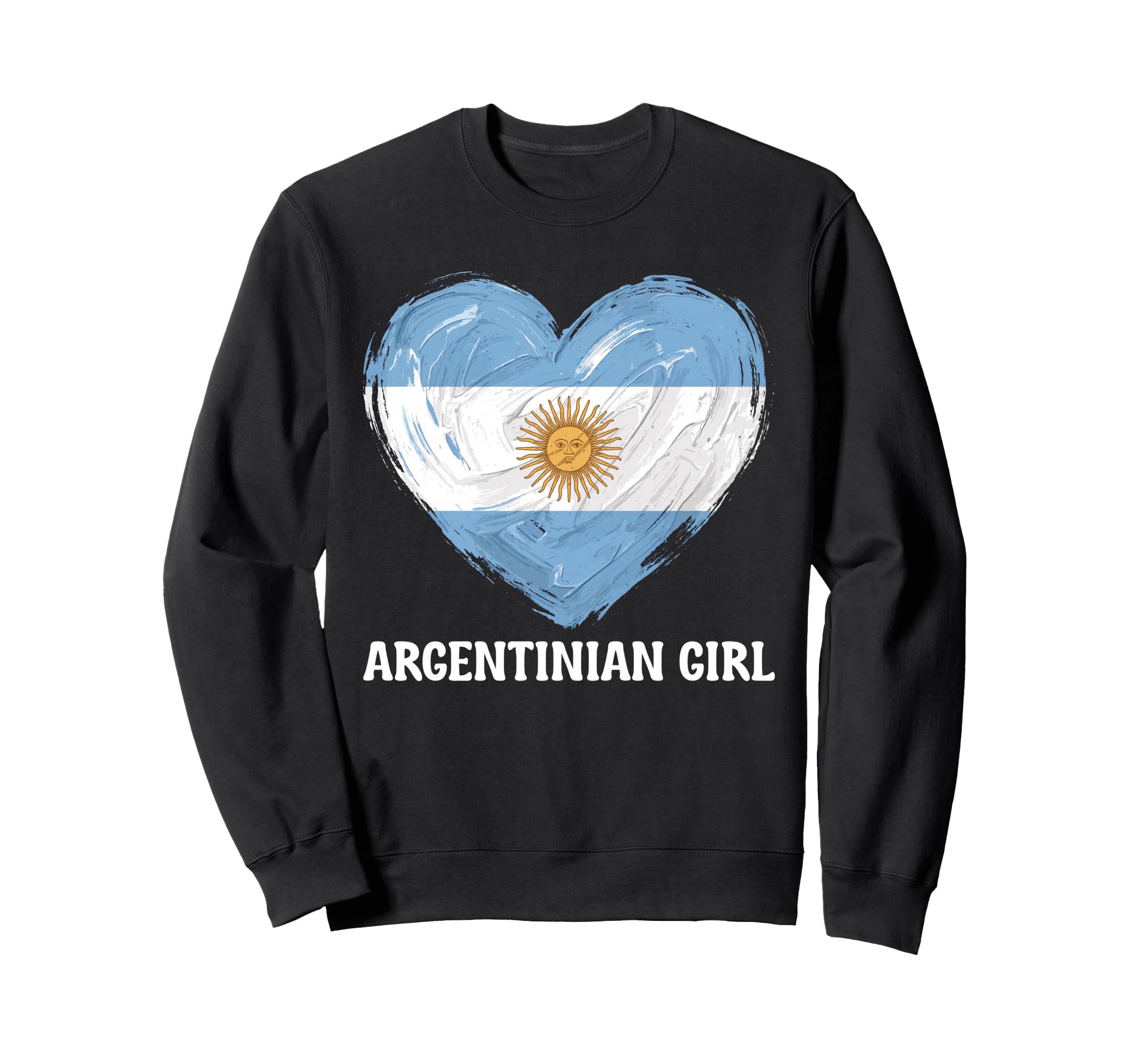 Argentinian Flag Heart Soccer Sweatshirt - Trendy Graphic for Adults