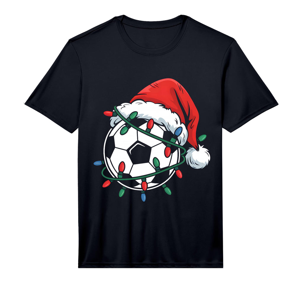 Soccer Ball Santa Hat Funny Soccer Lover T-Shirt - Graphic Print Men Women