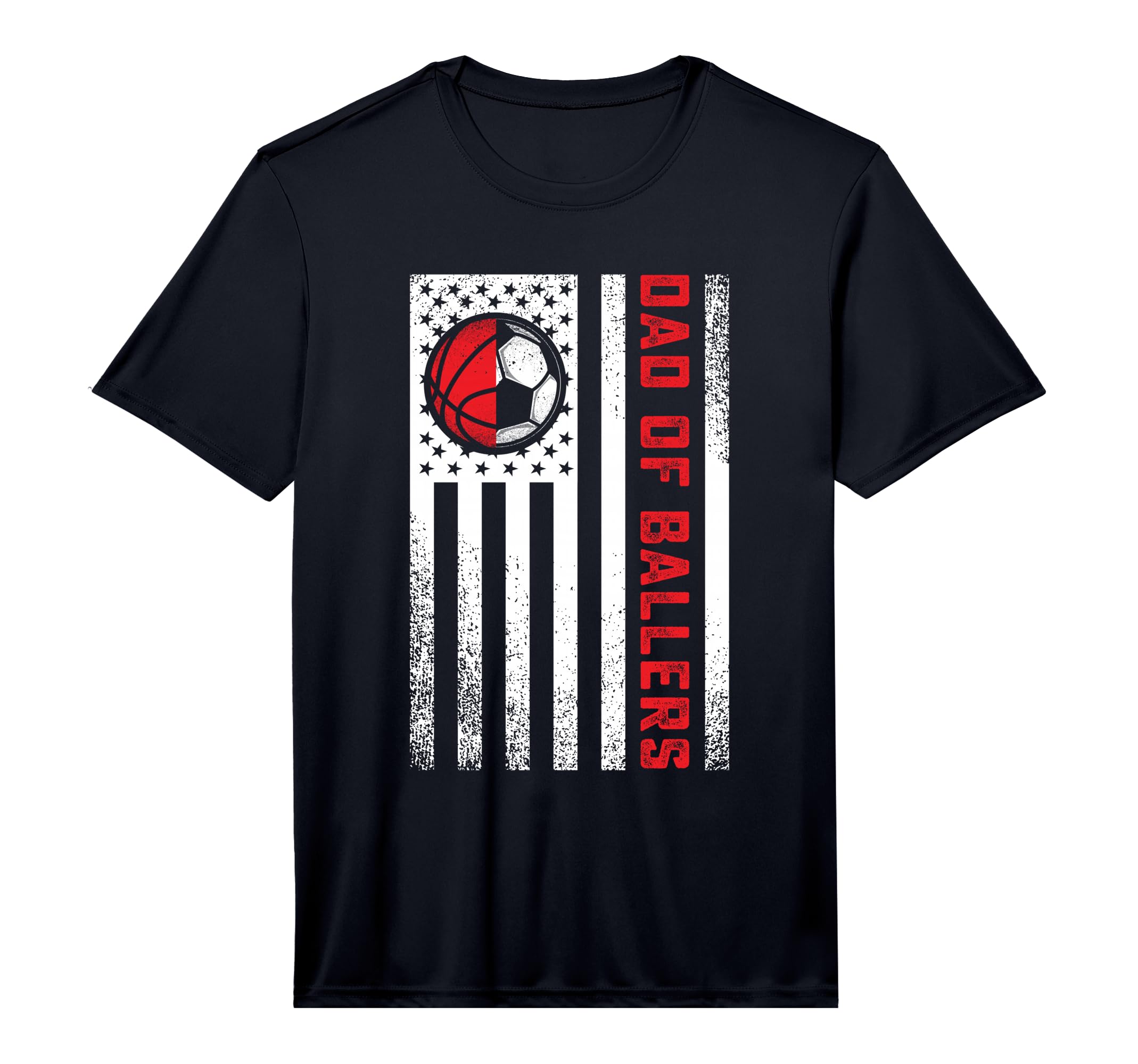 Mens Patriotic Dad Ballers American T-Shirt - Fun Novelty Design Unisex