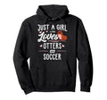 Just Who Loves Otters And Soccer Gift Hoodie - Graphic Print for Adults