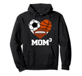 Mom Cubed Mom3 Mom Three Football Hoodie - Custom Art Print Men Women