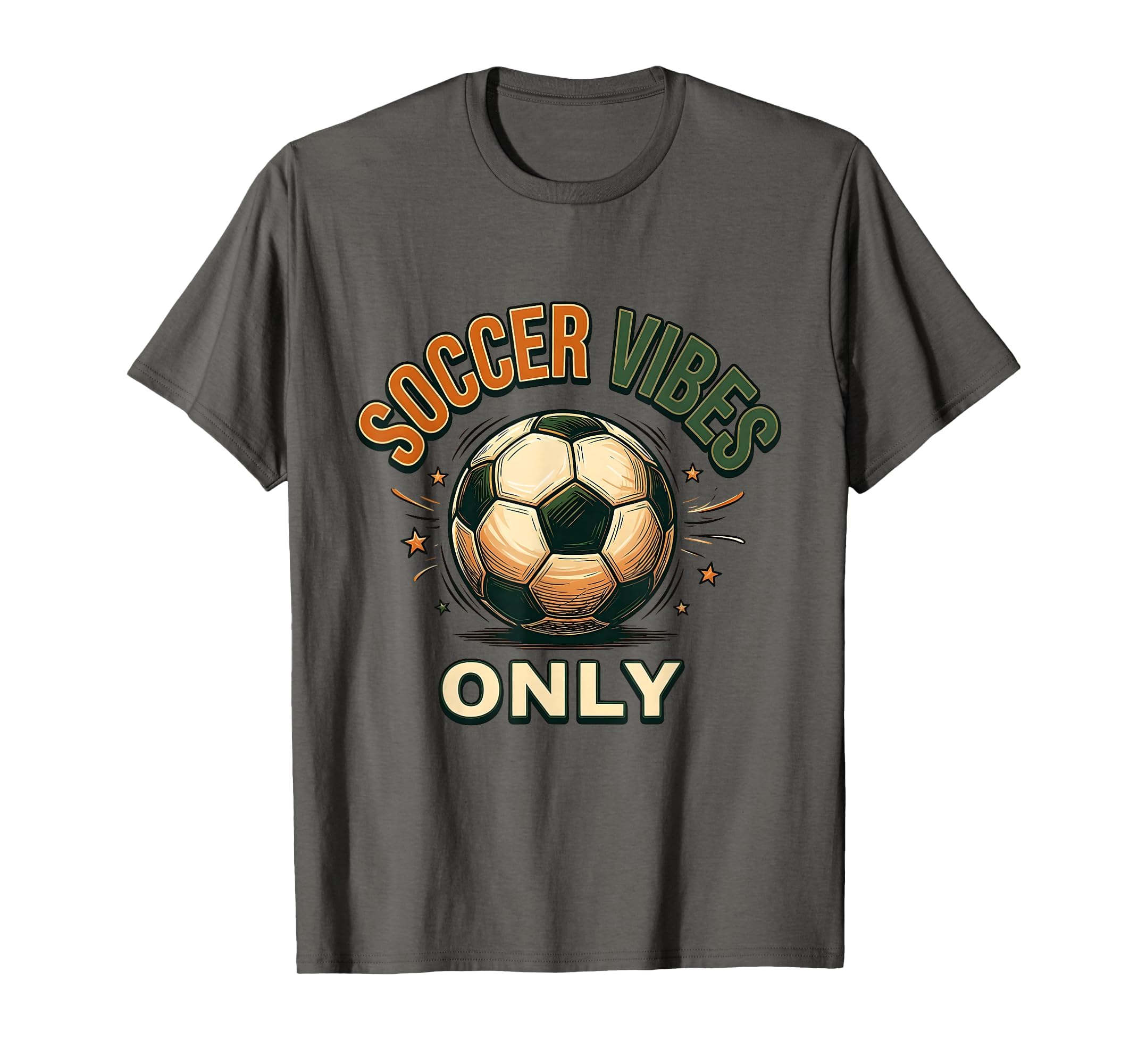 Soccer Vibes Only T-Shirt - Graphic Print for Adults