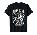 This Runs Jesus And Soccer Player Faith T-Shirt - Custom Art Print Unisex