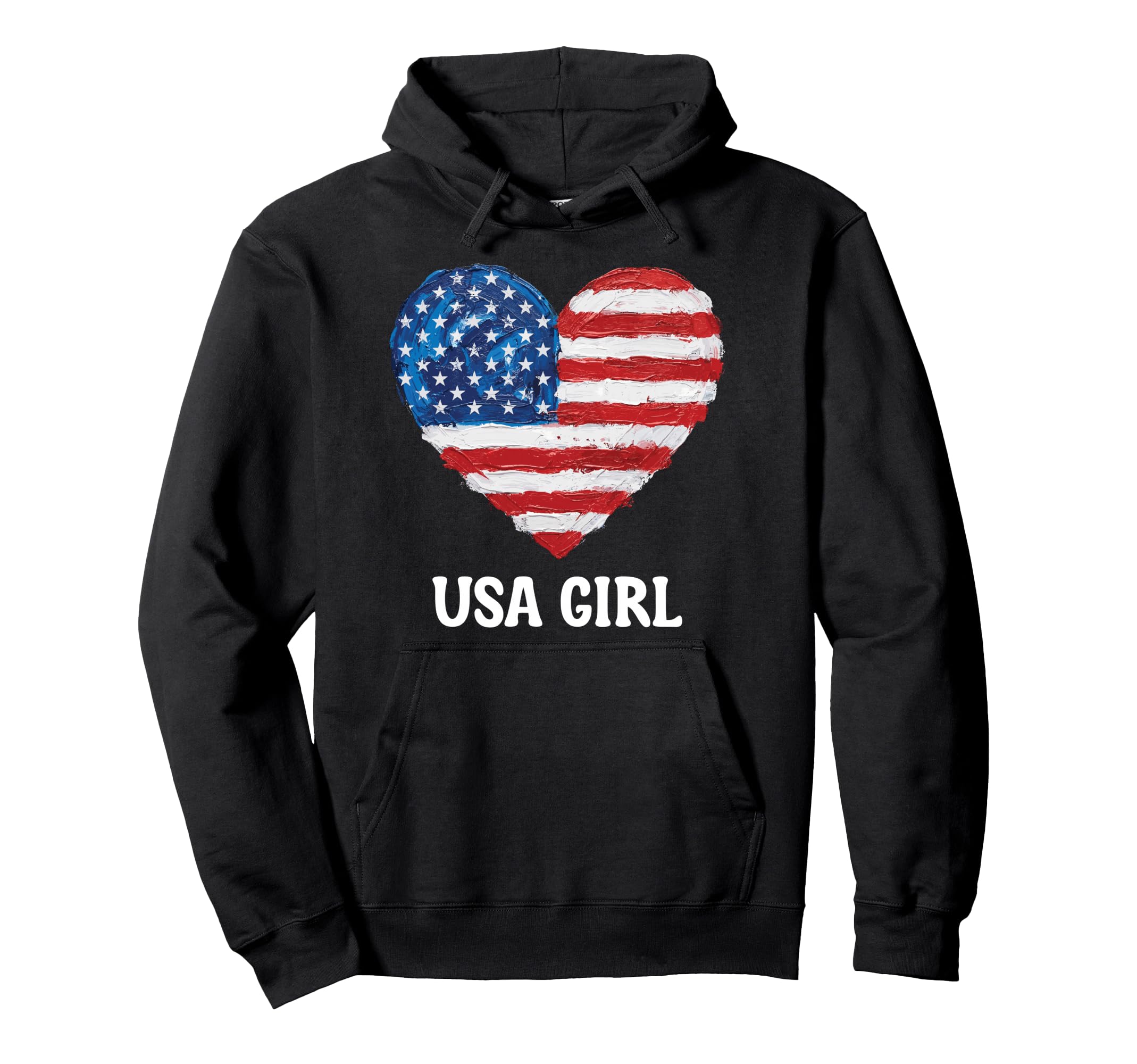 Usa Heart Supporter Flag Soccer Hoodie - Aesthetic Graphic Men Women