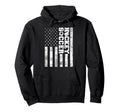 American Distressed Flag Funny Soccer Hoodie - Minimalist Print Unisex