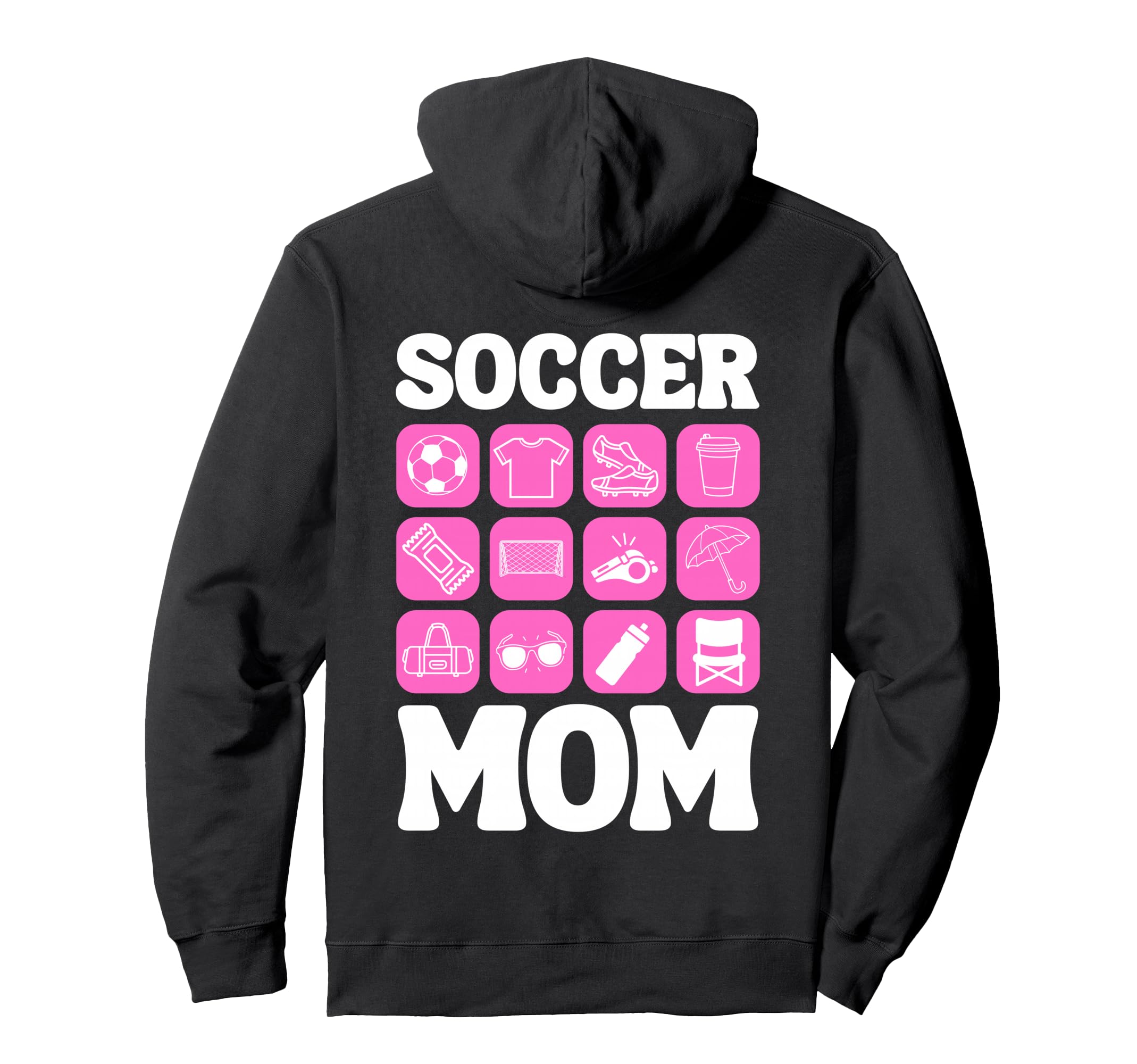 Soccer Mom Icons Soccer Hoodie - Minimalist Print for Adults