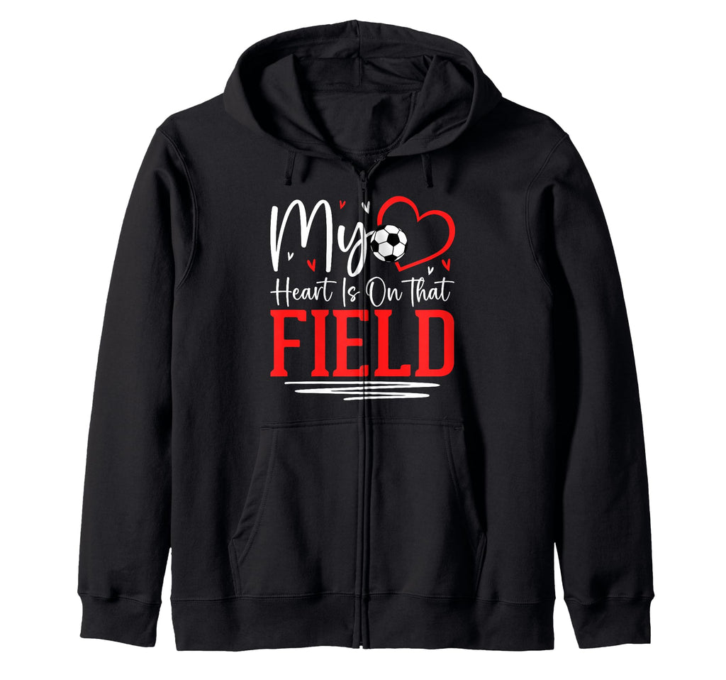 My Heart Is That Field Soccer Ball Sweatshirt - Trendy Graphic for Adults