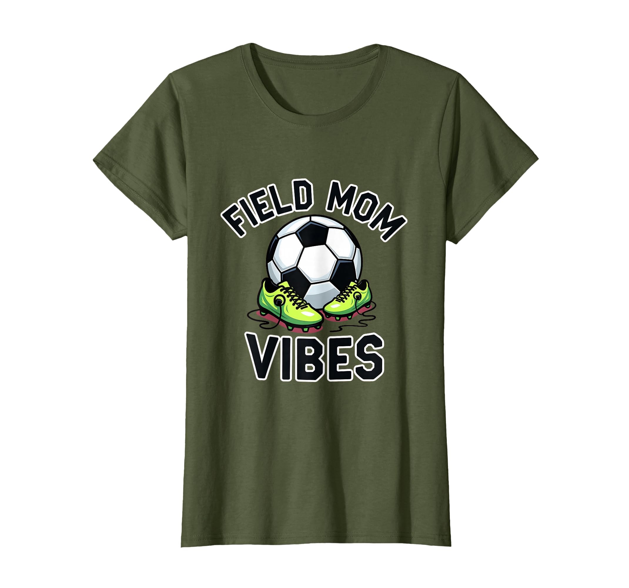 Field Mom Vibes Soccer Mom T-Shirt - Aesthetic Graphic for Adults