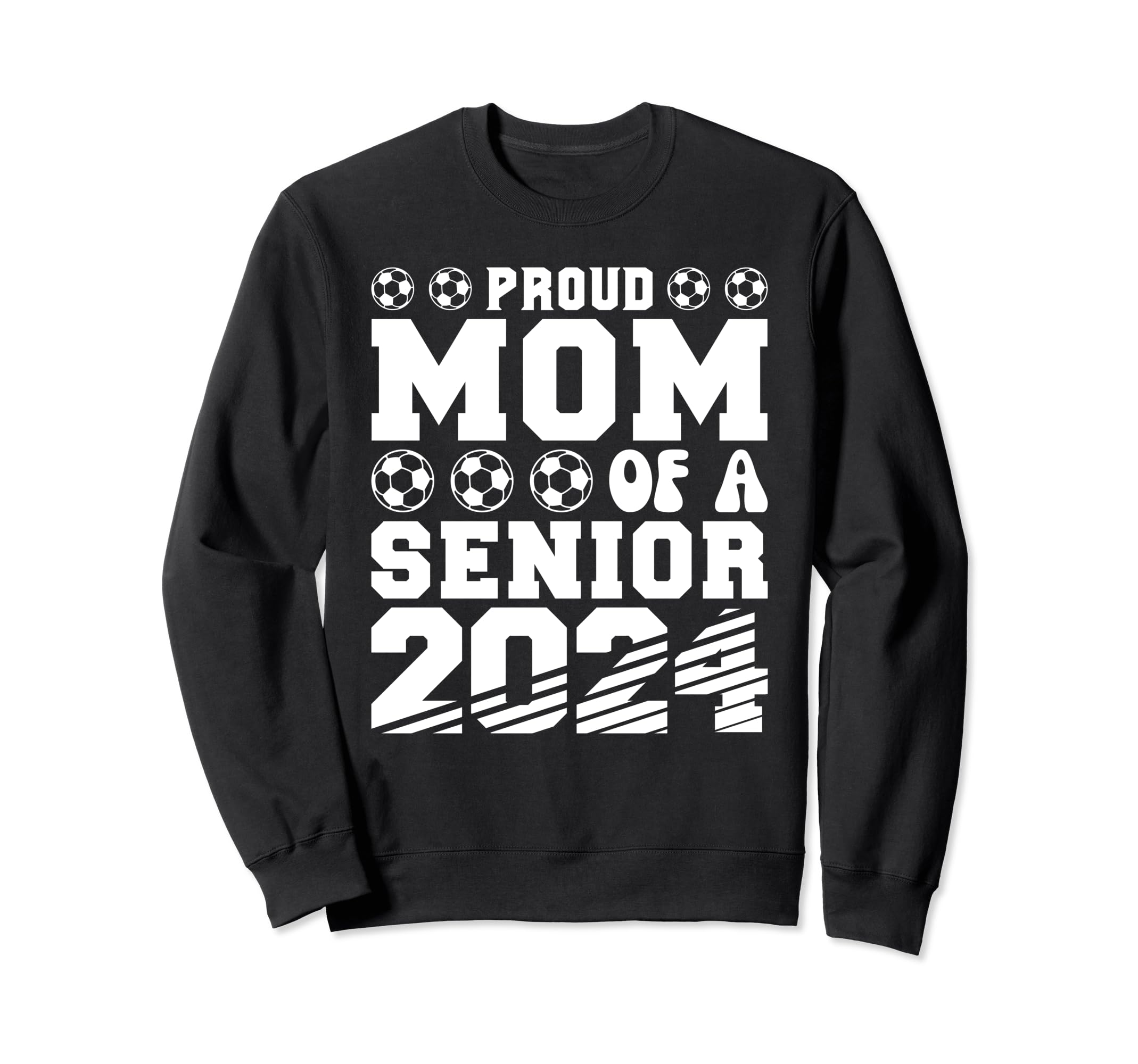 Proud Mom Soccer Senior 2024 Sweatshirt - Minimalist Print Unisex