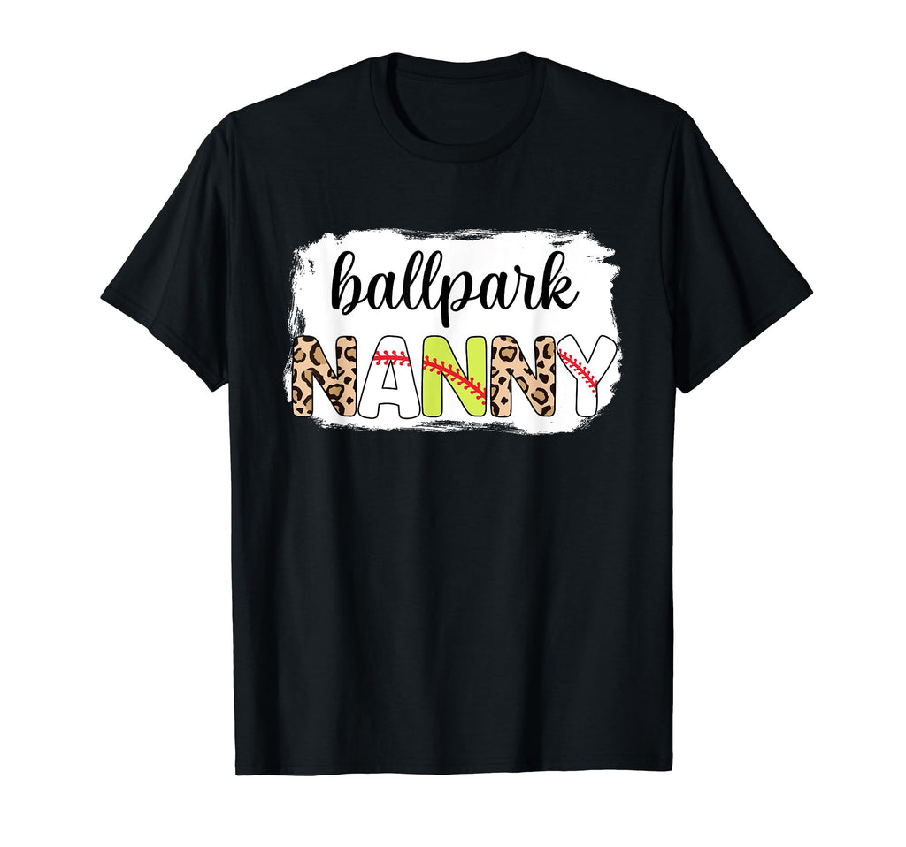 Bleached Ballpark Nanny Baseball T-Shirt - Casual Everyday Wear Unisex