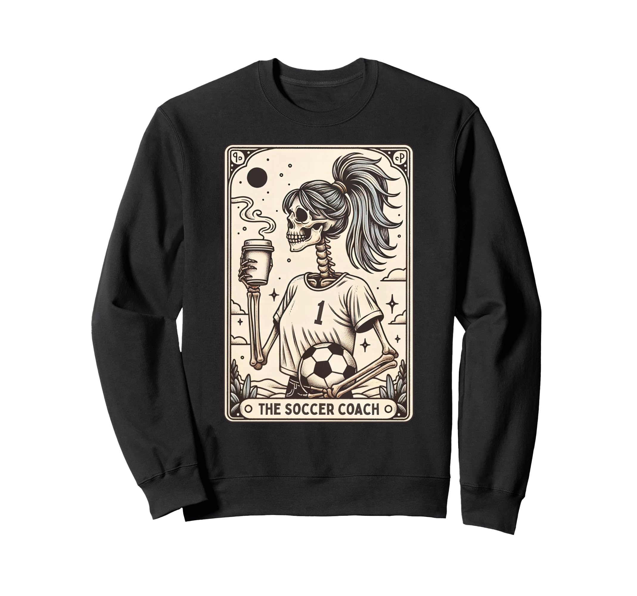 Soccer Coach Tarot Card Halloween Sweatshirt - Streetwear Style Unisex
