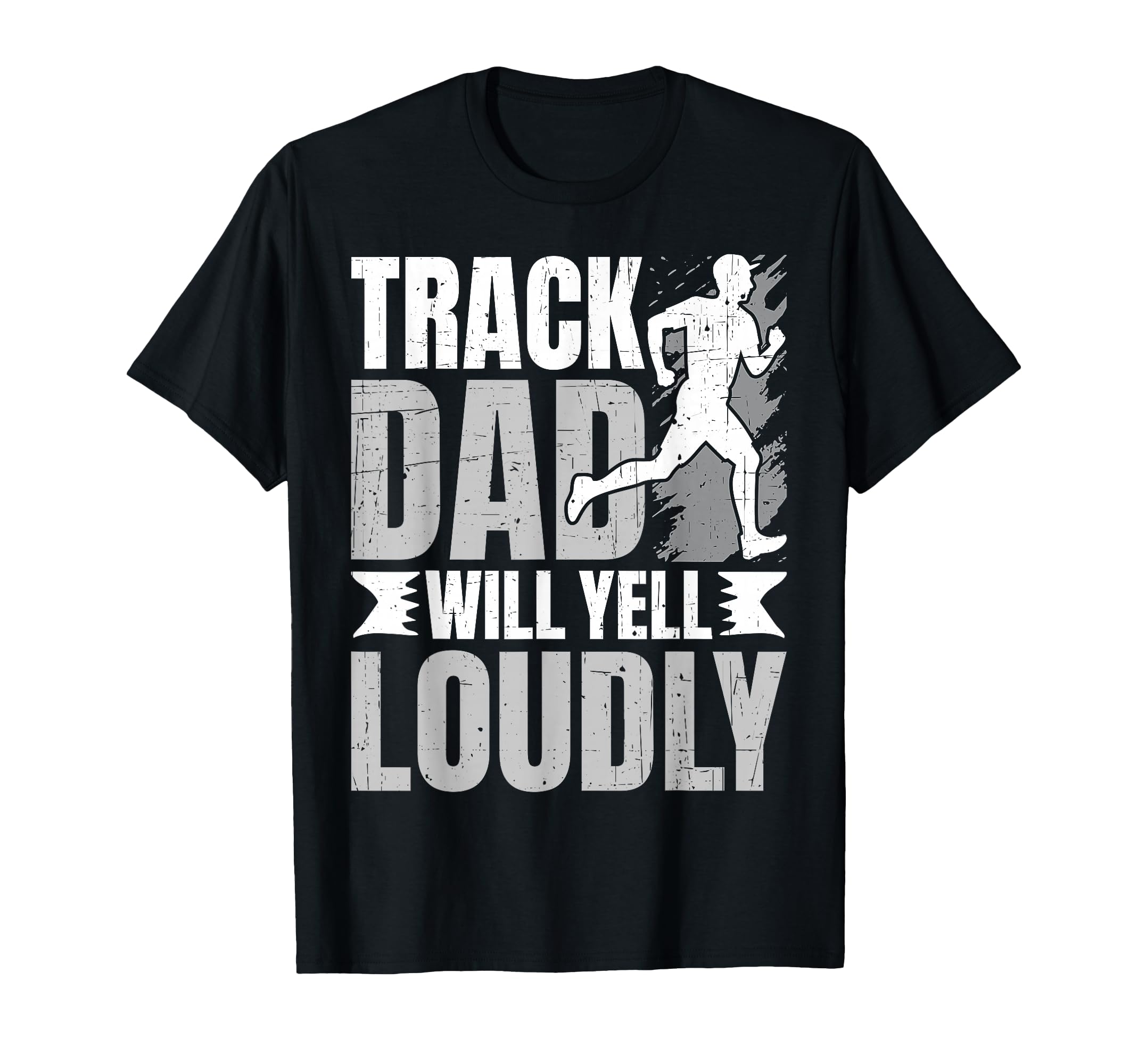 Distressed Running Dad Loudly T-Shirt - Casual Everyday Wear for Adults