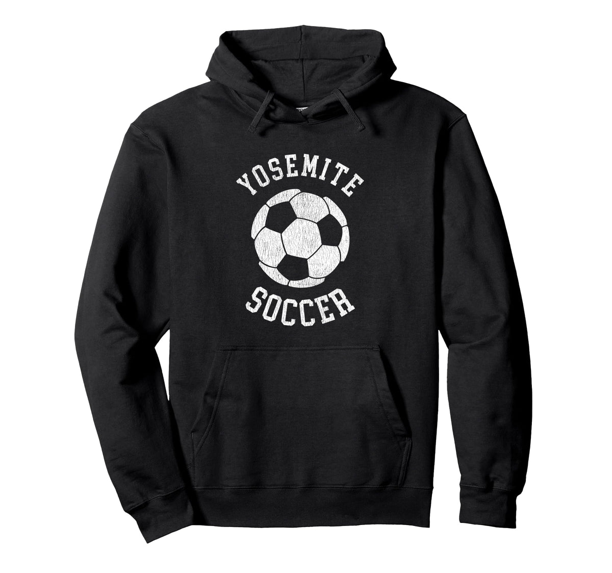 Yosemite Soccer Distressed 90S Hoodie - Unique Graphic Unisex