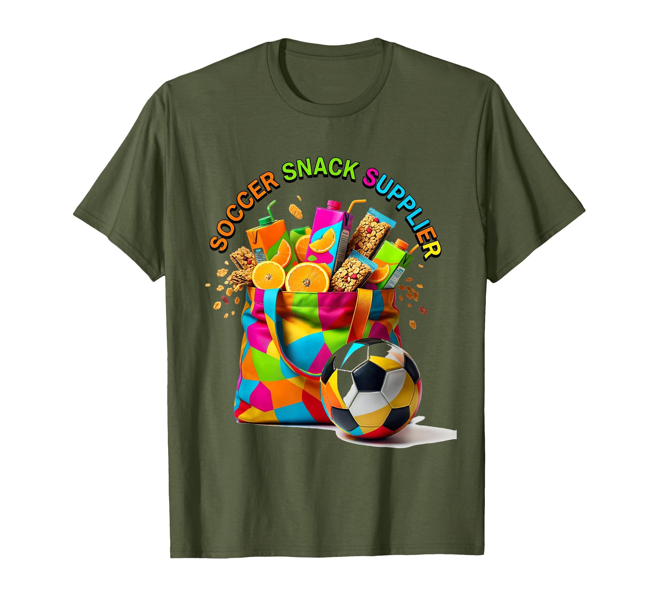 Soccer Snack Supplier Funny Soccer Mom T-Shirt - Fun Novelty Design Unisex