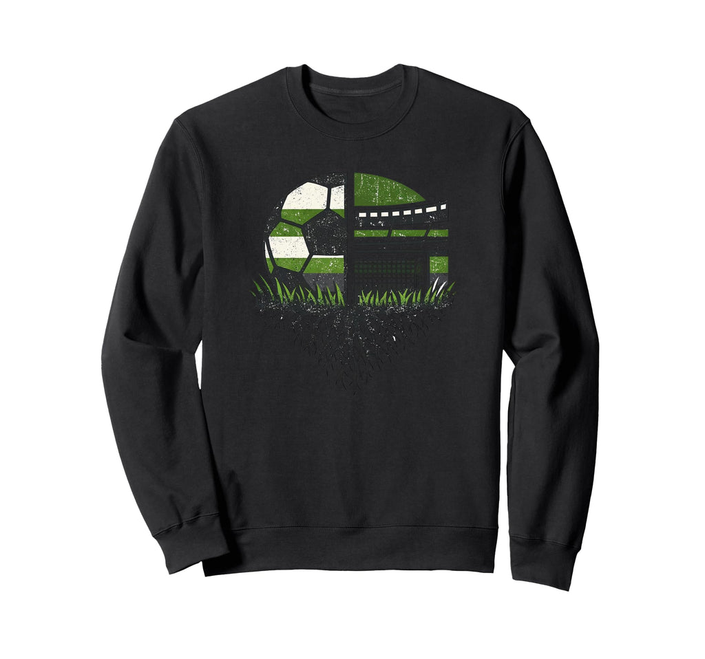 Soccer Ball Stadium Nature Sweatshirt - Graphic Print for Adults