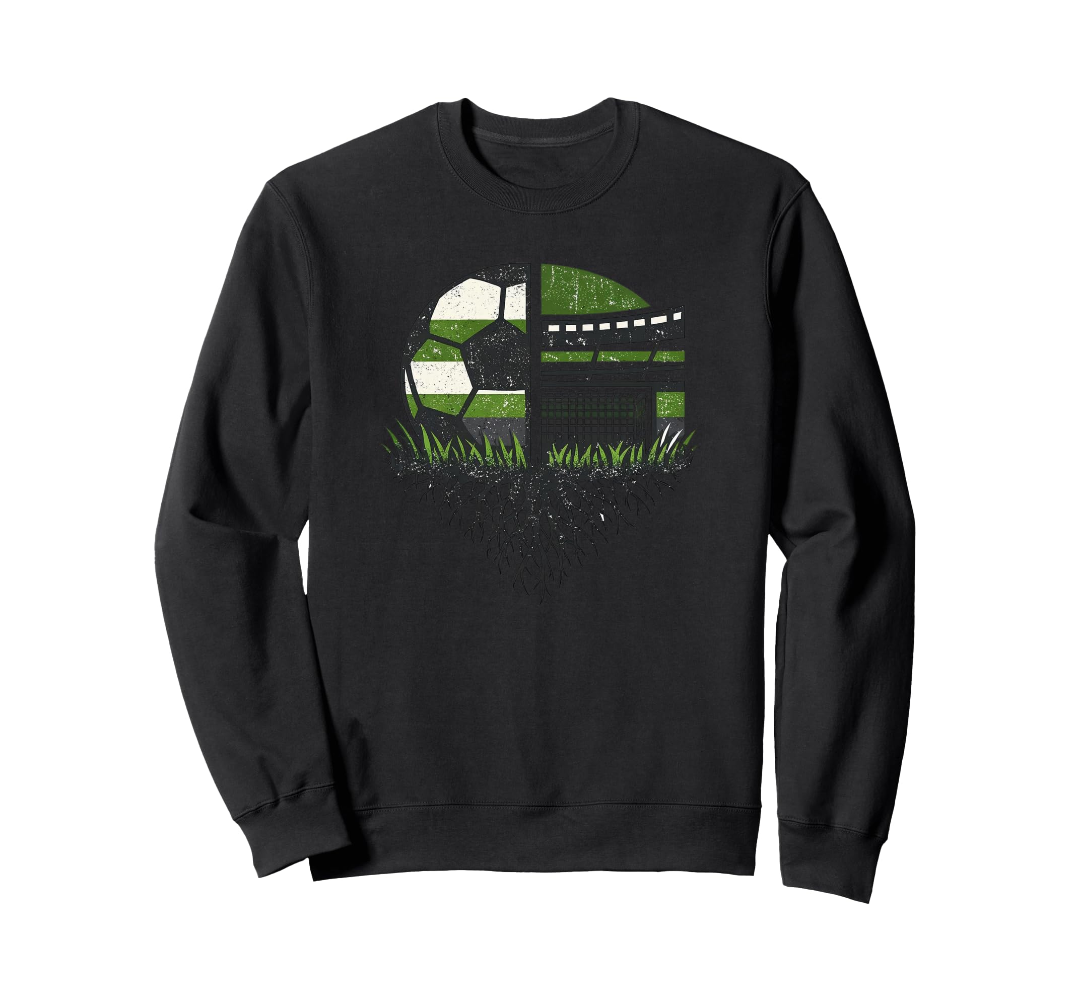 Soccer Ball Stadium Nature Sweatshirt - Graphic Print for Adults