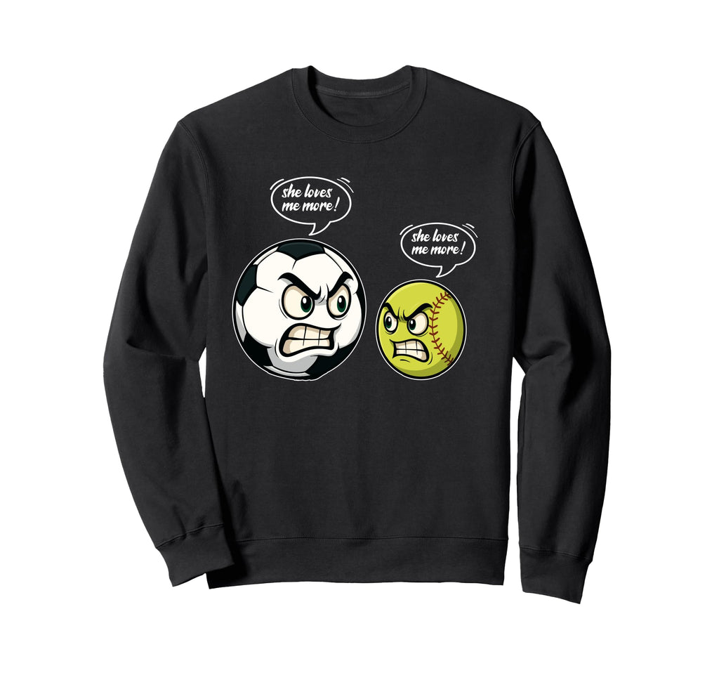 Funny Softball Soccer Daughter She Sweatshirt - Minimalist Print Men Women