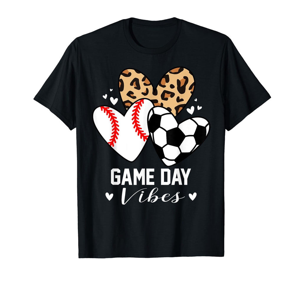 Game Day Vibes Funny Soccer Baseball T-Shirt - Novelty Apparel Men Women
