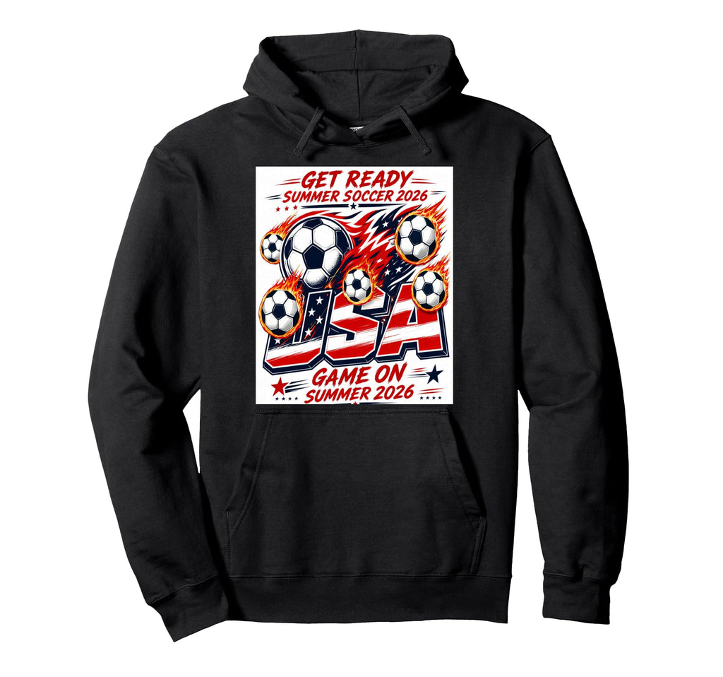 Usa Soccer 2026 Game Summer Soccer Patriotic Hoodie - Graphic Print Unisex
