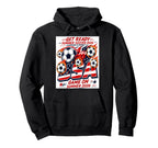Usa Soccer 2026 Game Summer Soccer Patriotic Hoodie - Graphic Print Unisex
