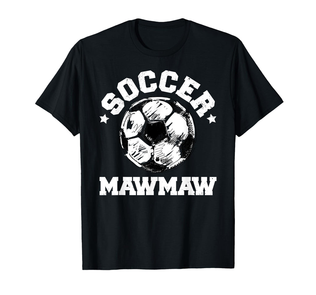 Soccer Mawmaw Soccer Ball Distressed T-Shirt - Minimalist Print for Adults