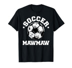 Soccer Mawmaw Soccer Ball Distressed T-Shirt - Minimalist Print for Adults
