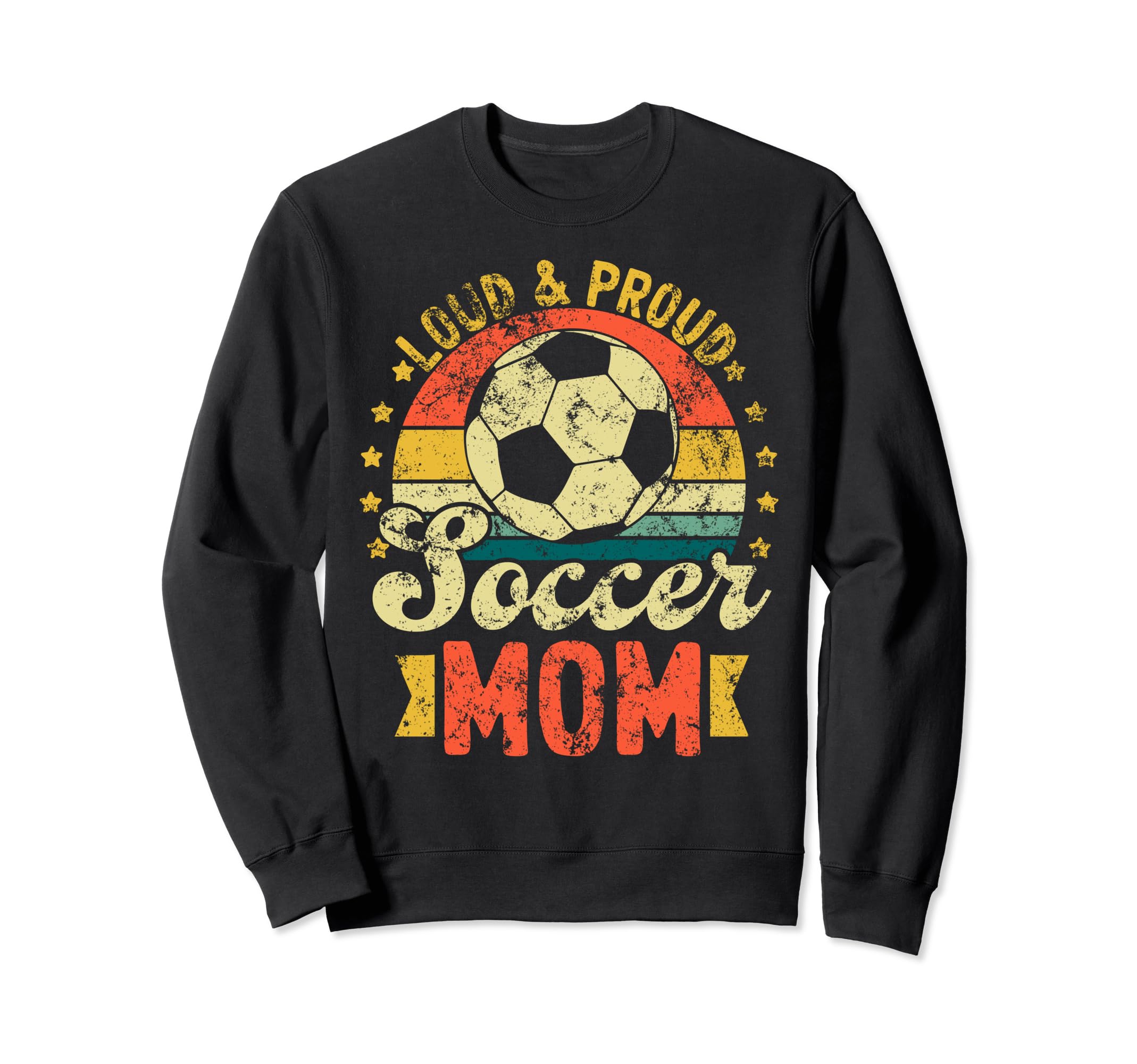 Loud Proud Soccer Mom Distressed Sweatshirt - Streetwear Style for Adults