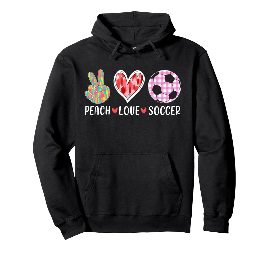 Peach Love Soccer Peace Heart Gift Play Hoodie - Streetwear Style Unisex