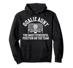 Funny Hockey Goalie Aunt Hockey Keeper Hoodie - Trendy Graphic Unisex