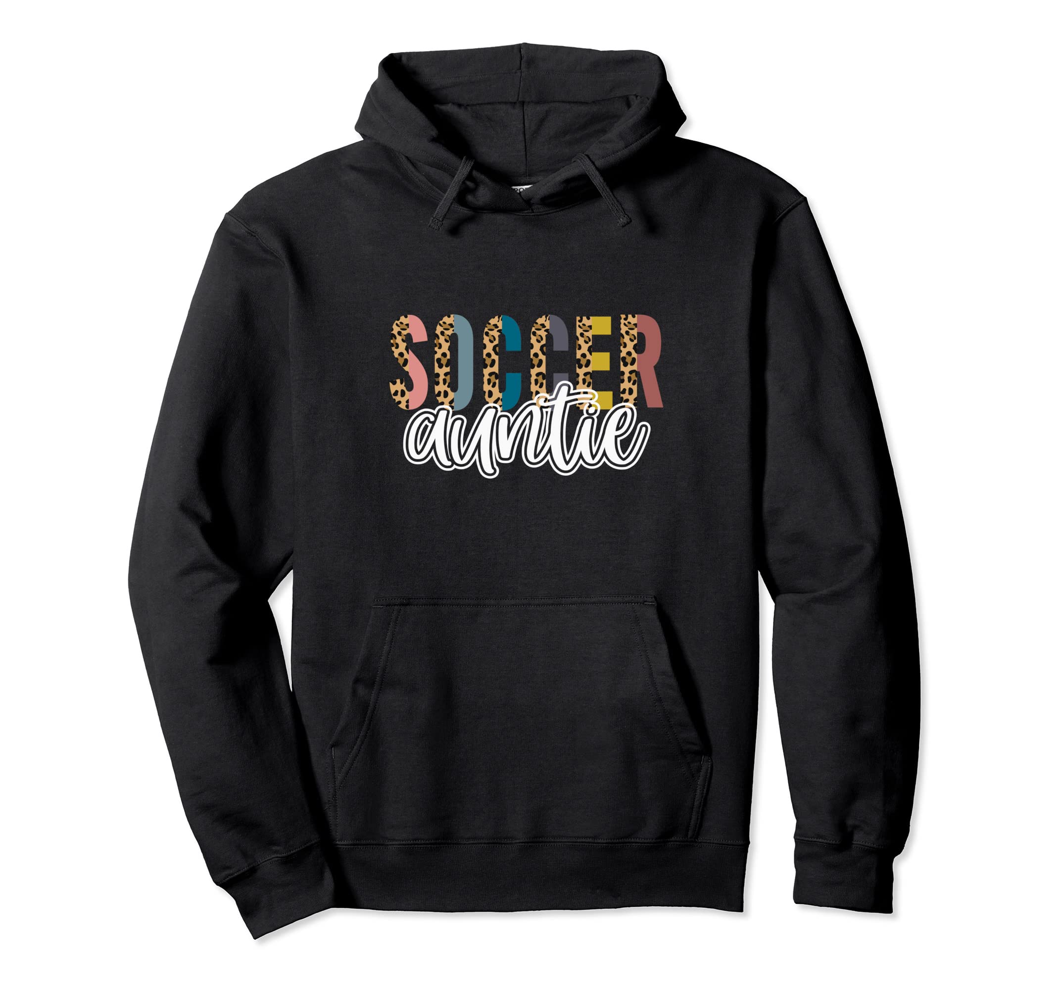 Soccer Auntie Leopard Cheetah Trendy Hoodie - Aesthetic Graphic Men Women