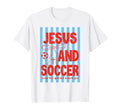 Preepy Jesus And Soccer Reglious T-Shirt - Trendy Graphic Unisex