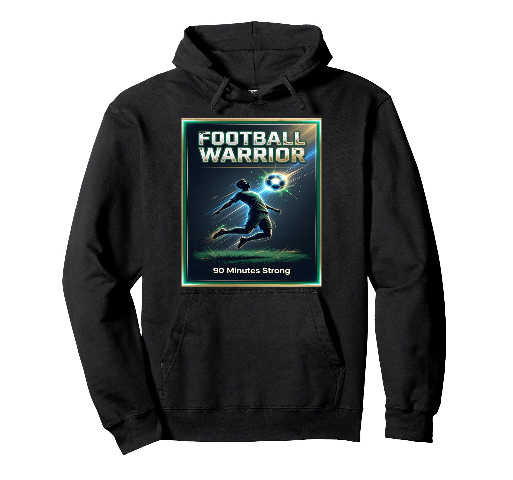 Football Warrior Soccer 90 Minutes Hoodie - Trendy Graphic for Adults