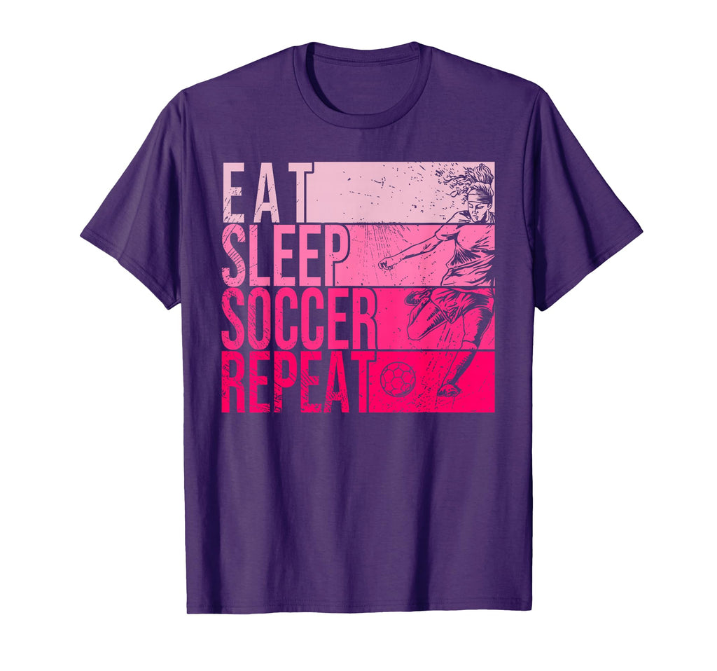 Eat Sleep Soccer Repeat Funny T-Shirt - Streetwear Style Men Women