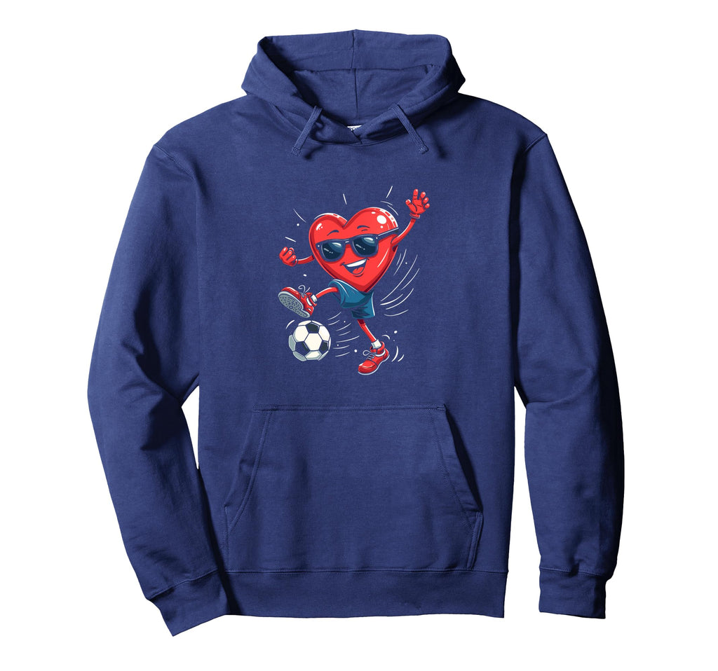 Heart Soccer Hoodie - Novelty Apparel for Adults