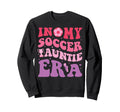My Soccer Auntie Era Funny Groovy Sweatshirt - Trendy Graphic Unisex