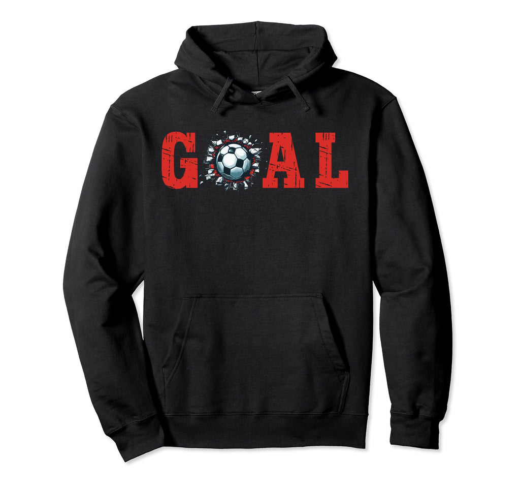 Goal Soccer Ball Break Wall Soccer Hoodie - Trendy Graphic for Adults