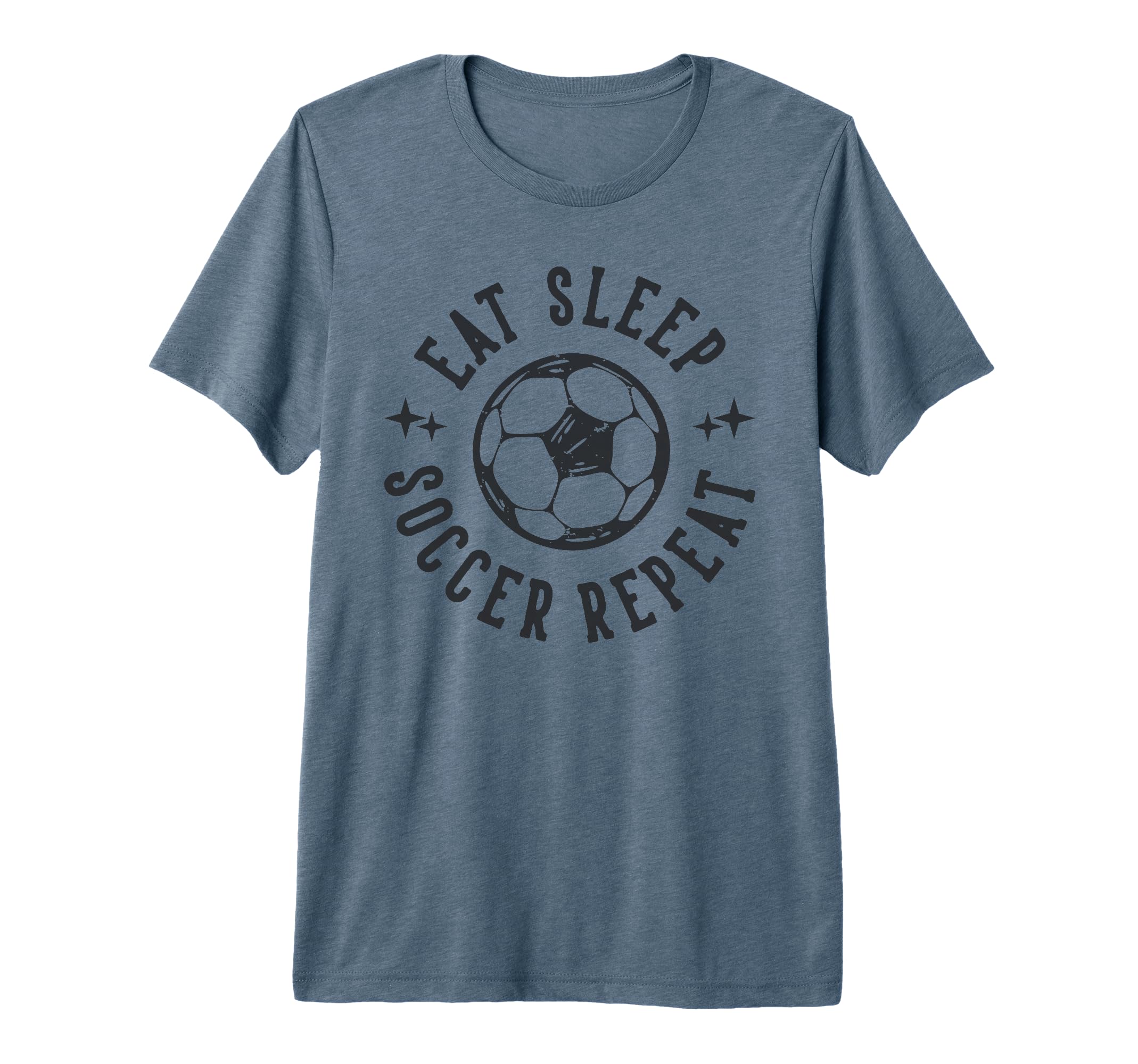 Eat Sleep Soccer Repeat Soccer Sports T-Shirt - Unique Graphic Men Women