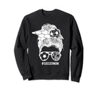 Soccer Mom Messy Bun Hair Soccer Sweatshirt - Unique Graphic Men Women