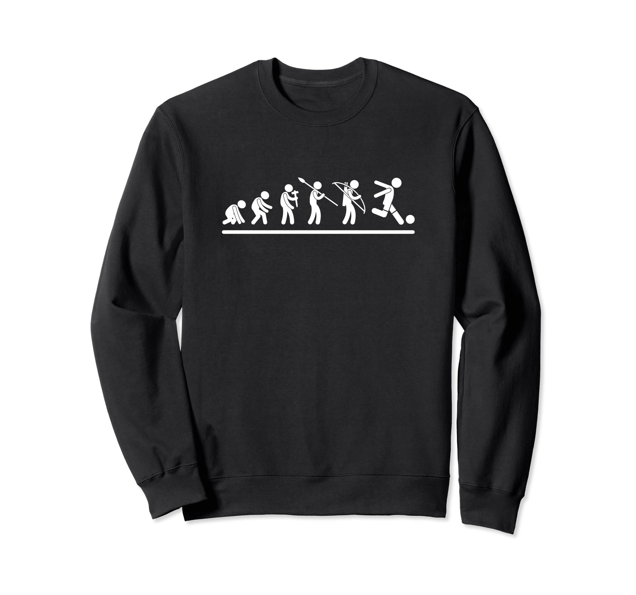Soccer Player Evolution Funny Sweatshirt - Fun Novelty Design Men Women