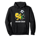 Soccer Chick Funny Soccer Player Soccer Hoodie - Trendy Graphic for Adults