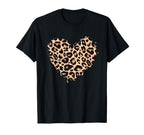 Cheetah Leopard Heart Animal Small T-Shirt - Trendy Graphic Men Women