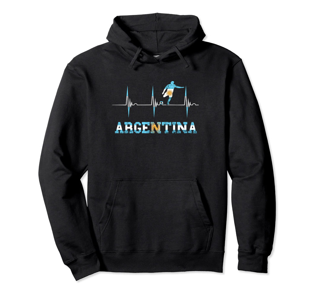 Argentina Soccer Team Heartbeat Hoodie - Casual Everyday Wear for Adults