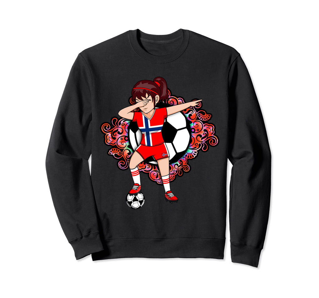 Dabbing Soccer Norway Fan Jersey Sweatshirt - Fun Novelty Design Unisex